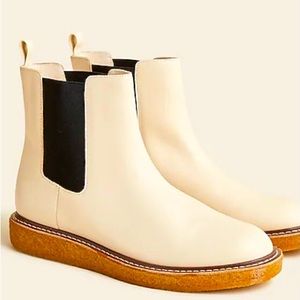 J.Crew Leather Crepe Sole Pull On Boots Size 8 Style BA771